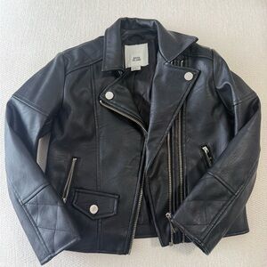Kids River Island Black Faux Leather Jacket